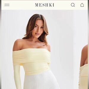 Meshki off shoulder long sleeve top